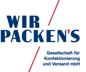 Wir Packens Logo Das Logo der Wir Packens Gesellschaft für Konfektionierung und Versand